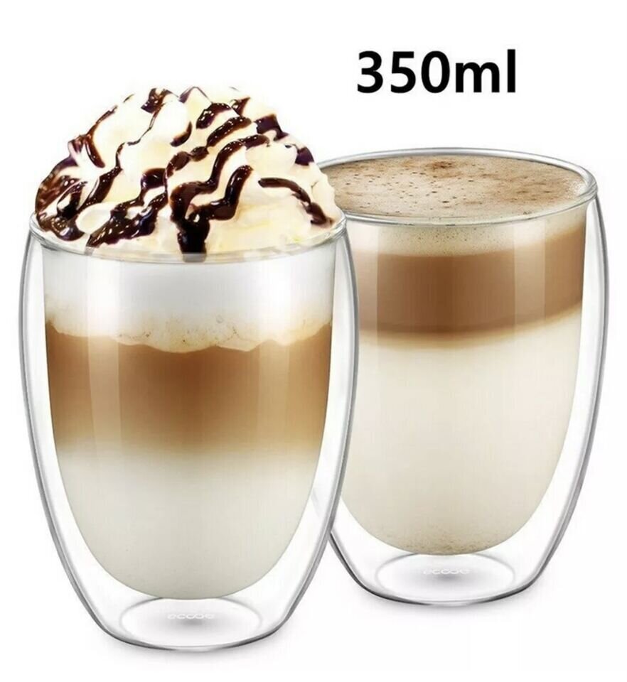 Winder kaksikerroksiset lasit Coffee, 2x350 ml. hinta ja tiedot | Lasit, mukit ja kannut | hobbyhall.fi