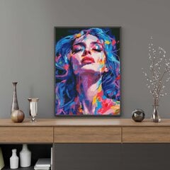 Diamond Mosaic 5D Diamond Painting Oh Art! Tyttö sinisillä hiuksilla, 40x50 cm hinta ja tiedot | Timanttimaalaukset | hobbyhall.fi