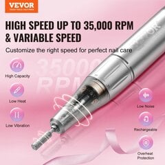 Manikyyri/pedikyyrin kynsiviilasetti VEVOR, 35 000 rpm hinta ja tiedot | Manikyyri ja pedikyyri | hobbyhall.fi