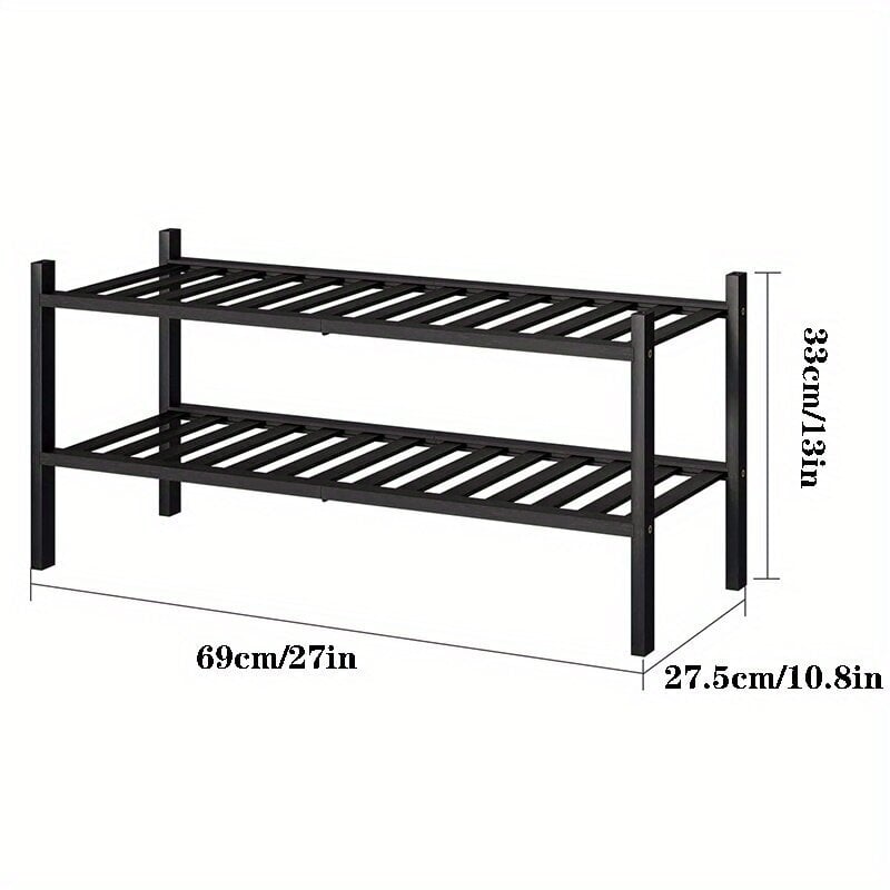 Monikäyttöinen 2/3 Tasoinen Taittuva Bambukenkäteline Ramadani Sisustus. hinta ja tiedot | Kenkäkaapit ja -hyllyt | hobbyhall.fi