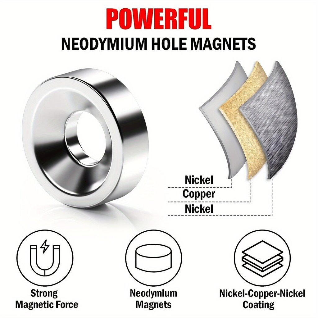 50kpl Teollisuuslujuus Neodyymikartiomagneetit - Raskas Harvinaiset Maametallit Magneetit Monityökaluille hinta ja tiedot | Käsityökalut | hobbyhall.fi