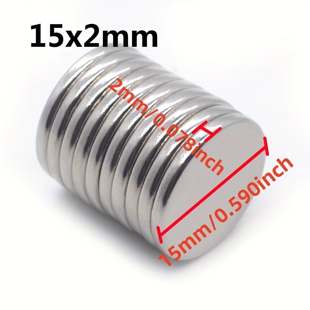 10 kpl neodyymimagneetti 15mm2mm N35 NdFeB pysyvä pyöreä magneetti teollisuuteen hinta ja tiedot | Käsityökalut | hobbyhall.fi