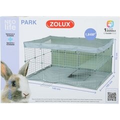 Jyrsijäsuoja Zolux Neolife Neopark, 140x105x70 cm, vihreä hinta ja tiedot | Pieneläinten häkit ja tarvikkeet | hobbyhall.fi