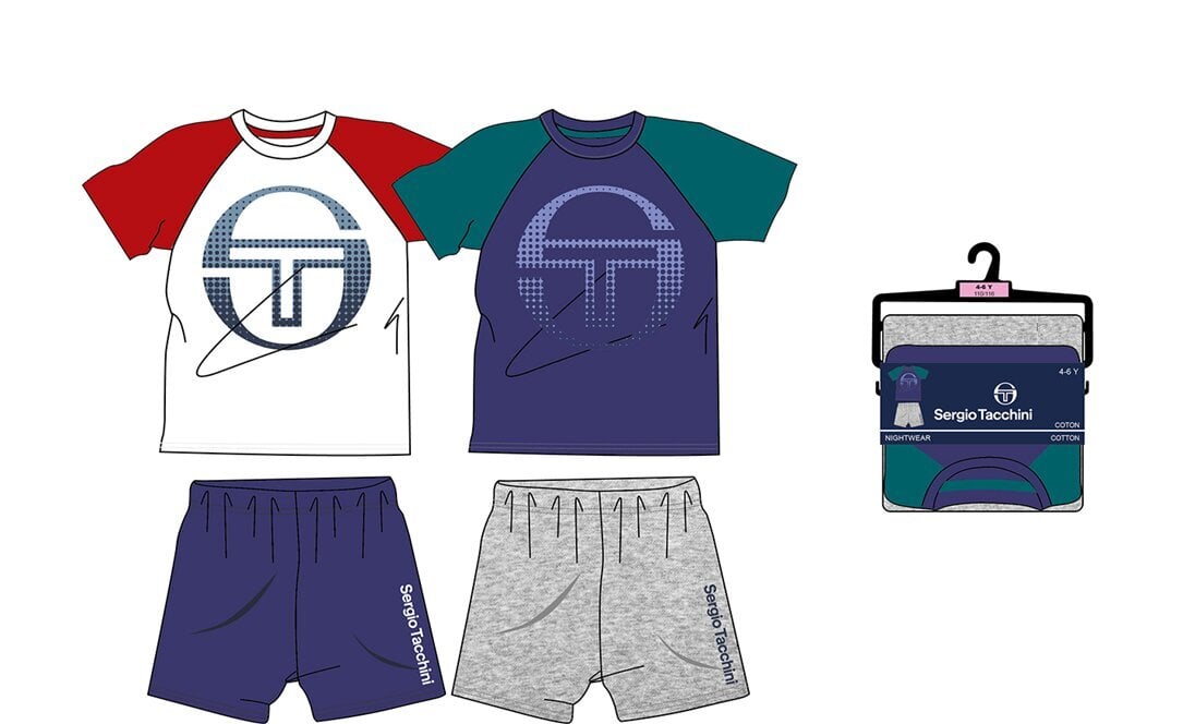 Poikien Pyjama Sergio Tacchini mod. 0433 Ed hinta ja tiedot | Poikien kylpytakit ja pyjamat | hobbyhall.fi