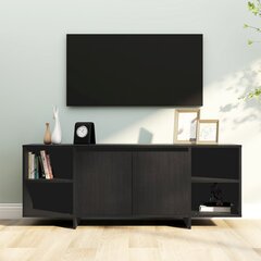 vidaXL TV-taso musta 130x35x50 cm lastulevy hinta ja tiedot | TV-tasot | hobbyhall.fi