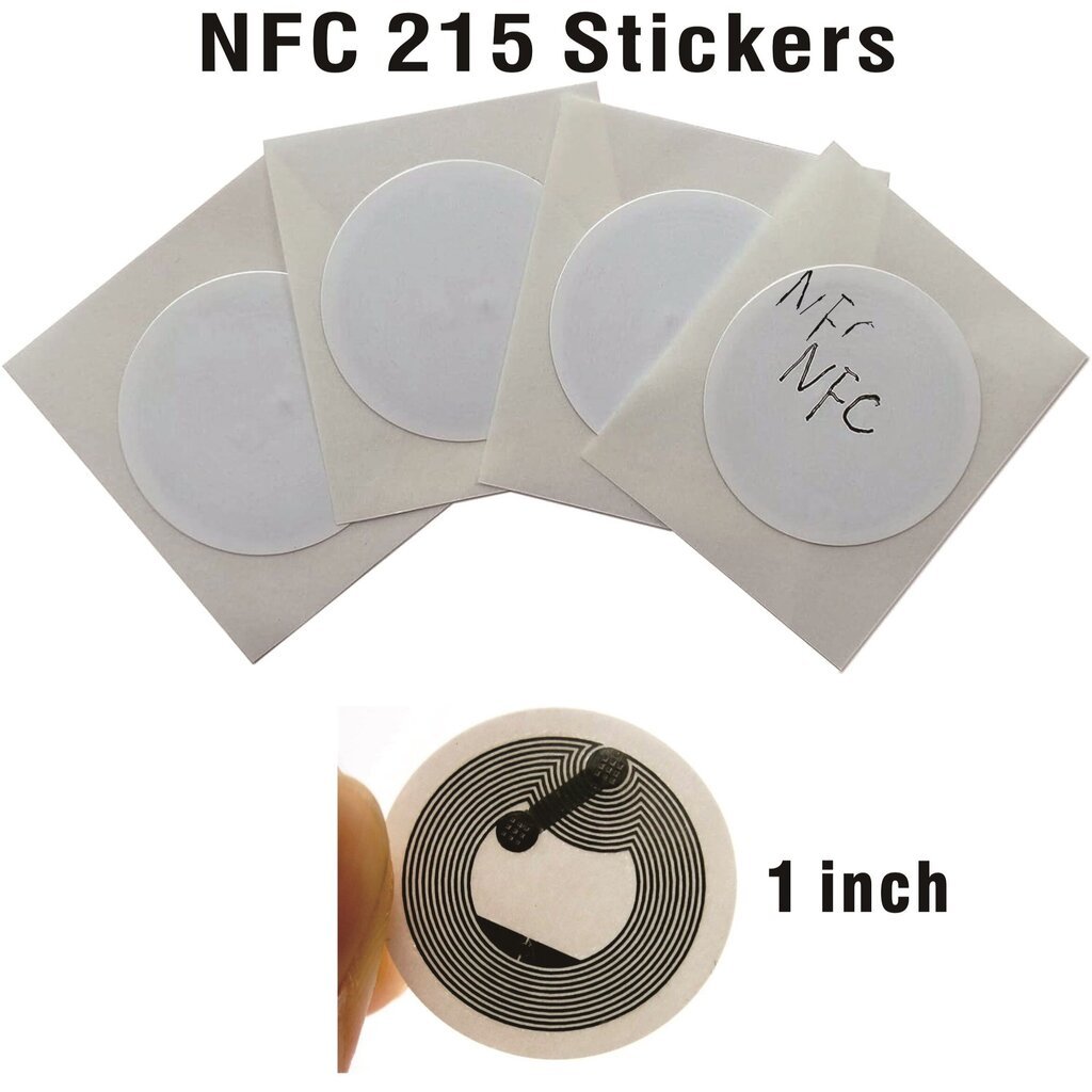 NFC-tarrat NTAG215 NFC-tagi 25mm py&#xF6;re&#xE4; ohjelmoitava hinta ja tiedot | Toimistotarvikkeet | hobbyhall.fi