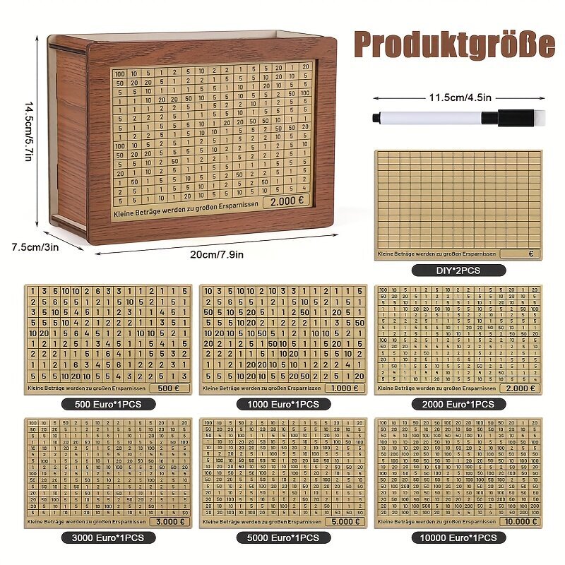 Puiset rahalaatikko, rahalaatikko numerolla ja laskurilla hinta ja tiedot | Toimistotarvikkeet | hobbyhall.fi