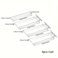 4kpl Akryyliaskelmat Säilytysteline Keittiöön ja Kosmetiikkaan hinta ja tiedot | Toimistotarvikkeet | hobbyhall.fi