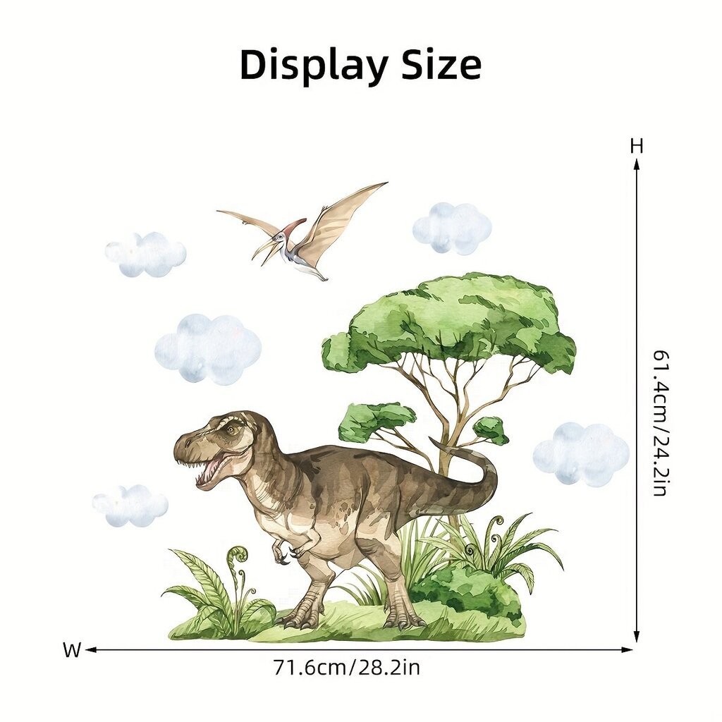 Dinosaurukset Seinä Tarrat Lasten Huoneeseen - Itseliimautuva Eläinprintti Kodille. hinta ja tiedot | Toimistotarvikkeet | hobbyhall.fi