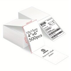 SINMARK 100 Arkkeja 4x6 Lämpöpaperi, Valkoiset Lähetys Etiketit, Logistiikka Etiketit 100x150mm hinta ja tiedot | Lahjapaketointi | hobbyhall.fi