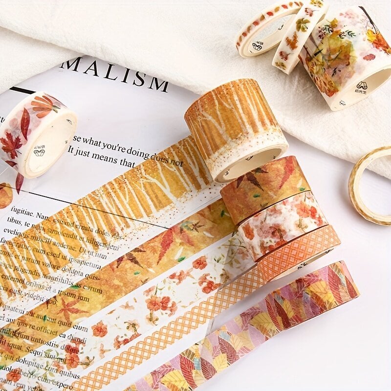 10 Rullaa Washi Teippi Setti 8.57.53.5cm hinta ja tiedot | Lahjapaketointi | hobbyhall.fi