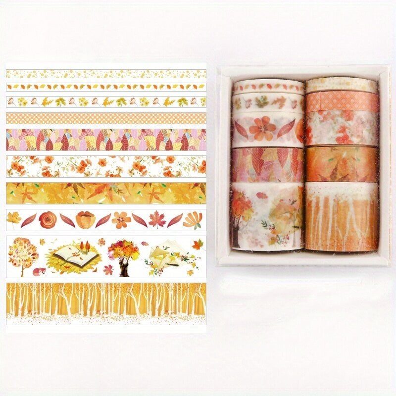 10 Rullaa Washi Teippi Setti 8.57.53.5cm hinta ja tiedot | Lahjapaketointi | hobbyhall.fi