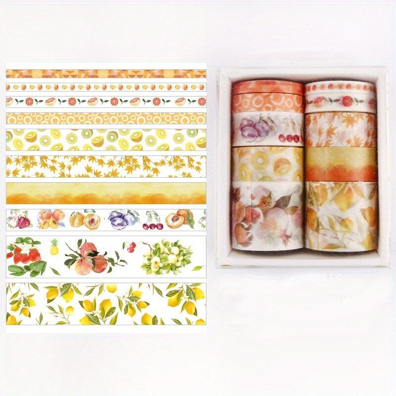 10 Rullaa Washi Teippi Setti 8.57.53.5cm hinta ja tiedot | Lahjapaketointi | hobbyhall.fi