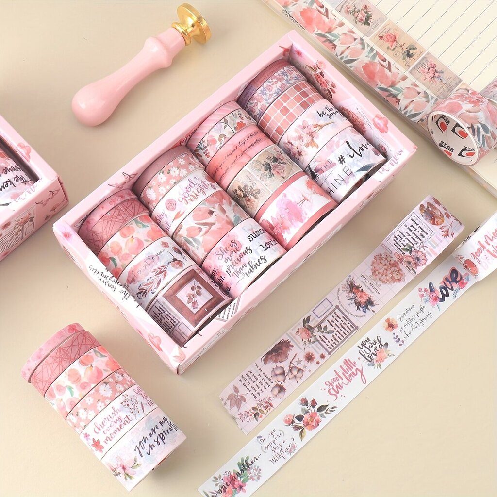 20 Rullat/Laatikko Vintage Kukkakasvien Kuvio Washi Teippi Setti hinta ja tiedot | Lahjapaketointi | hobbyhall.fi