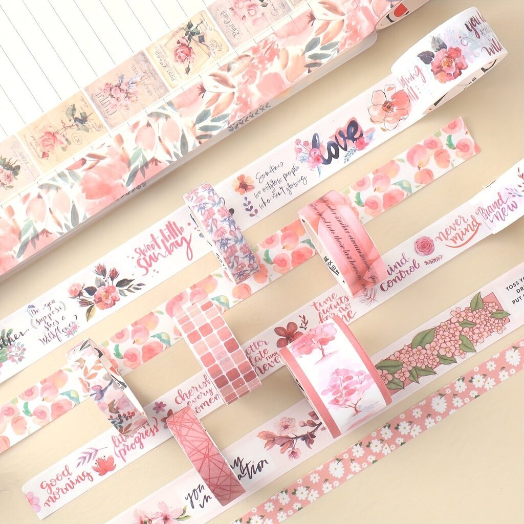 20 Rullat/Laatikko Vintage Kukkakasvien Kuvio Washi Teippi Setti hinta ja tiedot | Lahjapaketointi | hobbyhall.fi