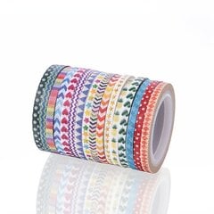 16 Rullaa Washi-teippiaskartelusetti taiteeseen ja askarteluun hinta ja tiedot | Lahjapaketointi | hobbyhall.fi