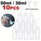 10kpl 30ml/50ml Kirkas Muovinen Tyhjä Pullot Hotelliin, Matkakokoiset Fleksikorkilla hinta ja tiedot | Kylpyhuoneen sisustus | hobbyhall.fi