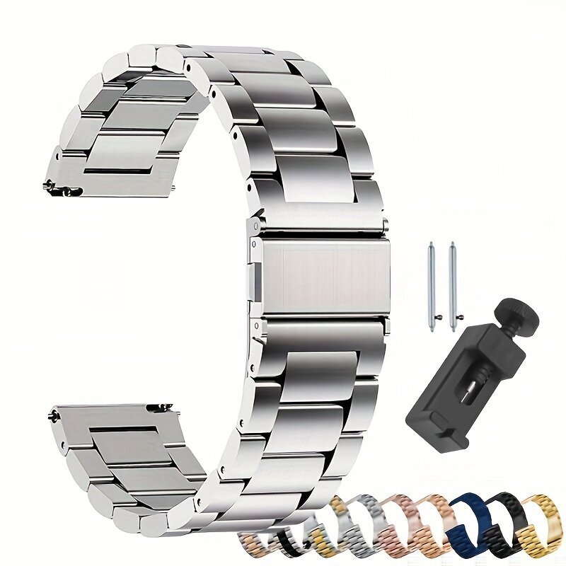 'Kello Hihna 18mm 20mm 22mm Fitbit Ruostumaton Straps Samsung Fossil' hinta ja tiedot | Älykellot | hobbyhall.fi