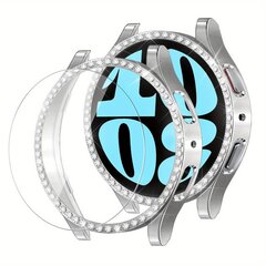 'Lasi+ Keinotekoinen Timantti Kotelo Samsung Galaxy Watch 6 40mm 44mm Tarvikkeet Bling PC Puskuri+ Näytönsuojus Galaxy Watch 6 Kansi Kotelo' hinta ja tiedot | Älykellot | hobbyhall.fi