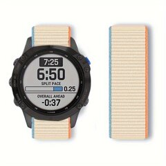 '22mm Loop Nailoniranneke Yhteensopiva Garmin Fenix 7/6/5/Instinct' hinta ja tiedot | Älykellot | hobbyhall.fi