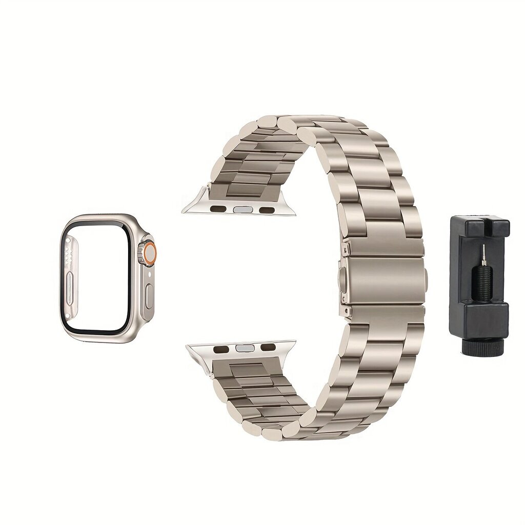 'Teräsremmi + Uta Kuori Sopii IWatch Series Se Ultra 2 1 S9 8 7 6 5 4 3 2 1 Series Unisex 38mm40mm41mm42mm44mm45mm49mmpc Kova Materiaali Kahden-yhdessä Törmäys Ja Nauru Kello Suojakuori Näyttää Kuten Ultra Malli Metallilla Säädettävä Remmi 2kpl Yhdistelmä hinta ja tiedot | Älykellot | hobbyhall.fi