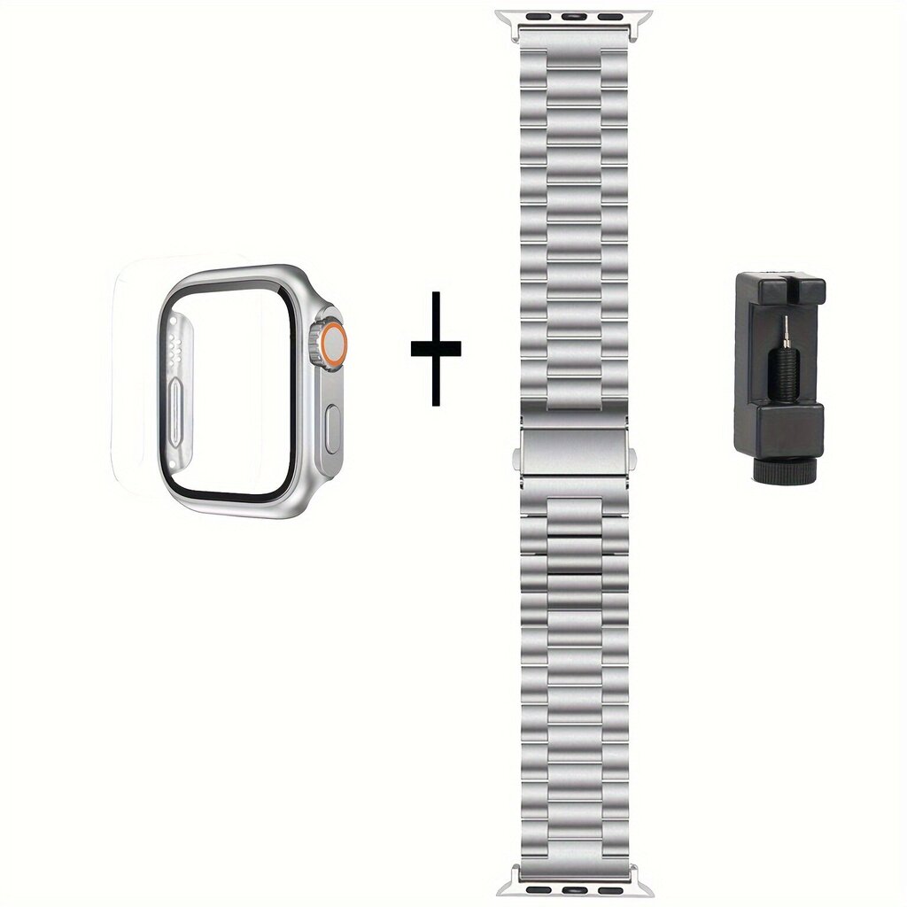 'Teräsremmi + Uta Kuori Sopii IWatch Series Se Ultra 2 1 S9 8 7 6 5 4 3 2 1 Series Unisex 38mm40mm41mm42mm44mm45mm49mmpc Kova Materiaali Kahden-yhdessä Törmäys Ja Nauru Kello Suojakuori Näyttää Kuten Ultra Malli Metallilla Säädettävä Remmi 2kpl Yhdistelmä hinta ja tiedot | Älykellot | hobbyhall.fi