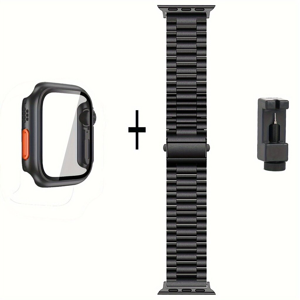 'Teräsremmi + Uta Kuori Sopii IWatch Series Se Ultra 2 1 S9 8 7 6 5 4 3 2 1 Series Unisex 38mm40mm41mm42mm44mm45mm49mmpc Kova Materiaali Kahden-yhdessä Törmäys Ja Nauru Kello Suojakuori Näyttää Kuten Ultra Malli Metallilla Säädettävä Remmi 2kpl Yhdistelmä hinta ja tiedot | Älykellot | hobbyhall.fi