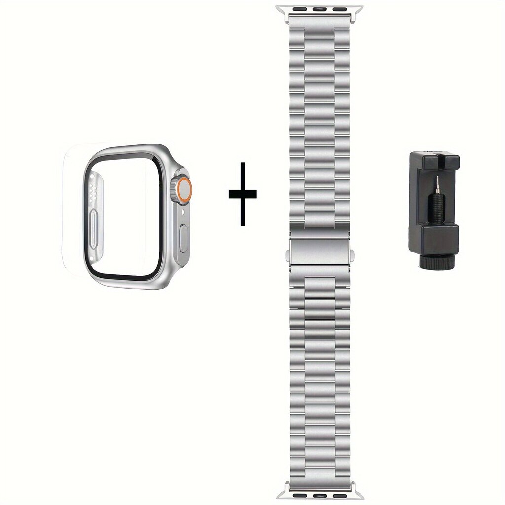 'Teräsremmi + Uta Kuori Sopii IWatch Series Se Ultra 2 1 S9 8 7 6 5 4 3 2 1 Series Unisex 38mm40mm41mm42mm44mm45mm49mmpc Kova Materiaali Kahden-yhdessä Törmäys Ja Nauru Kello Suojakuori Näyttää Kuten Ultra Malli Metallilla Säädettävä Remmi 2kpl Yhdistelmä hinta ja tiedot | Älykellot | hobbyhall.fi