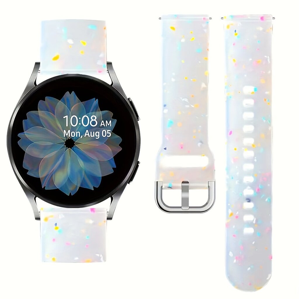 'Kukkasilikoni Ranneke Sopii Samsung Watch4/5/6 20mm' hinta ja tiedot | Älykellot | hobbyhall.fi