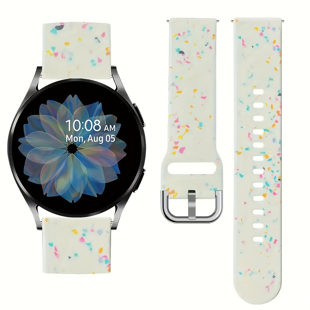 'Kukkasilikoni Ranneke Sopii Samsung Watch4/5/6 20mm' hinta ja tiedot | Älykellot | hobbyhall.fi