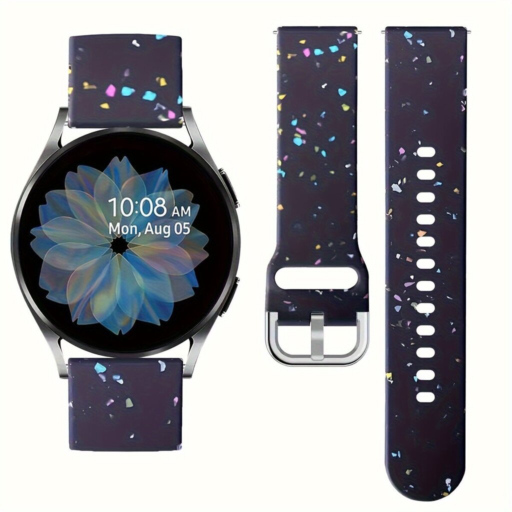 'Kukkasilikoni Ranneke Sopii Samsung Watch4/5/6 20mm' hinta ja tiedot | Älykellot | hobbyhall.fi