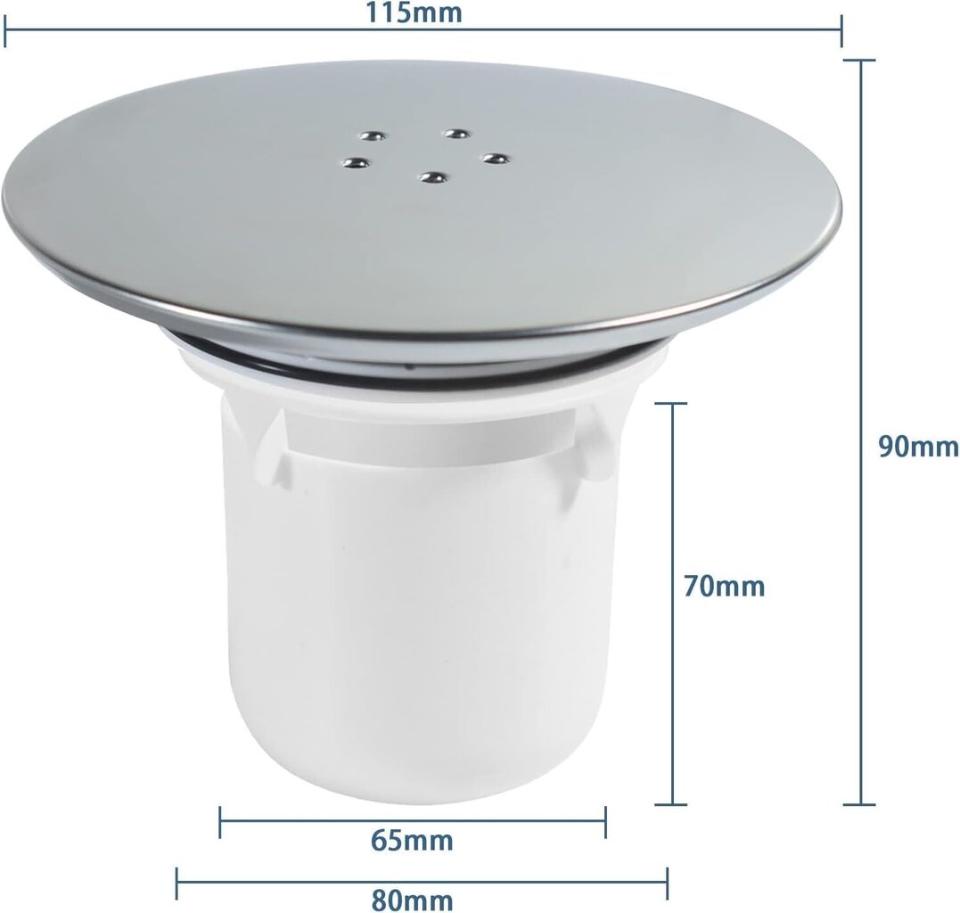 KESTY Suihkun viemärin kansi Viega Tempoplex 90 mm/115 mm:lle hinta ja tiedot | Kylpyhuoneen sisustus | hobbyhall.fi