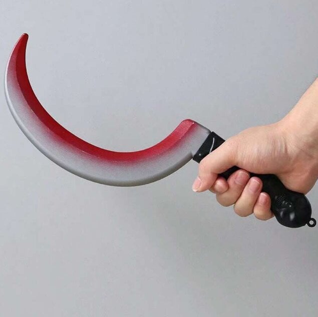 Halloween puku veitsi verinen sirppi murhaaja ase Gadget 36cm hinta ja tiedot | Naamiaisasut | hobbyhall.fi