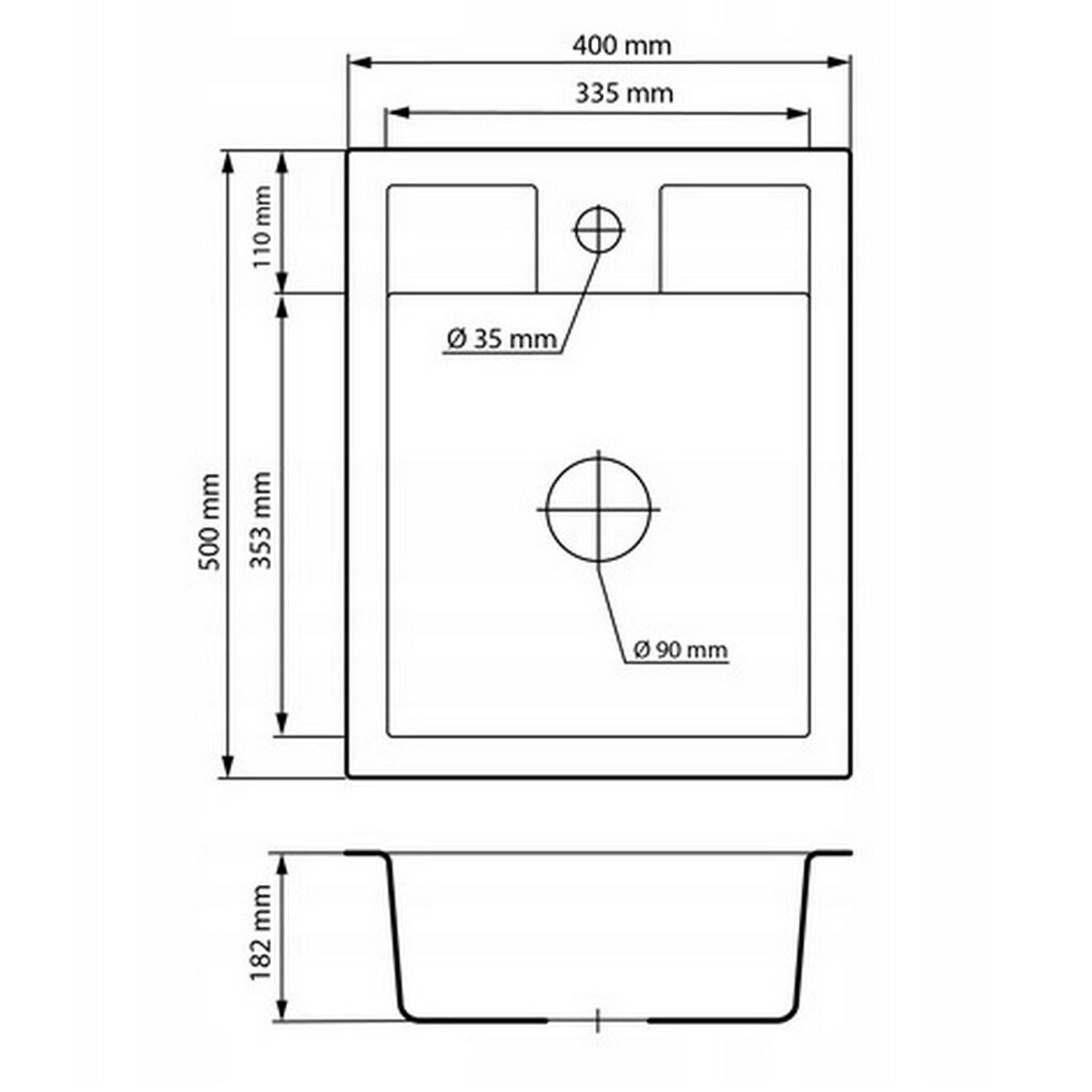 Sink Granitan Samos sifoni hinta ja tiedot | Keittiöaltaat | hobbyhall.fi