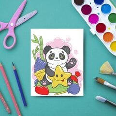 Maalaus numeroiden mukaan lasten värityskuva panda 30x40cm hinta ja tiedot | Taide- ja askartelutarvikkeet | hobbyhall.fi