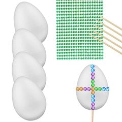 Pääsiäismunan koristesetti timanttikristalleilla 4kpl vihreä hinta ja tiedot | Taide- ja askartelutarvikkeet | hobbyhall.fi