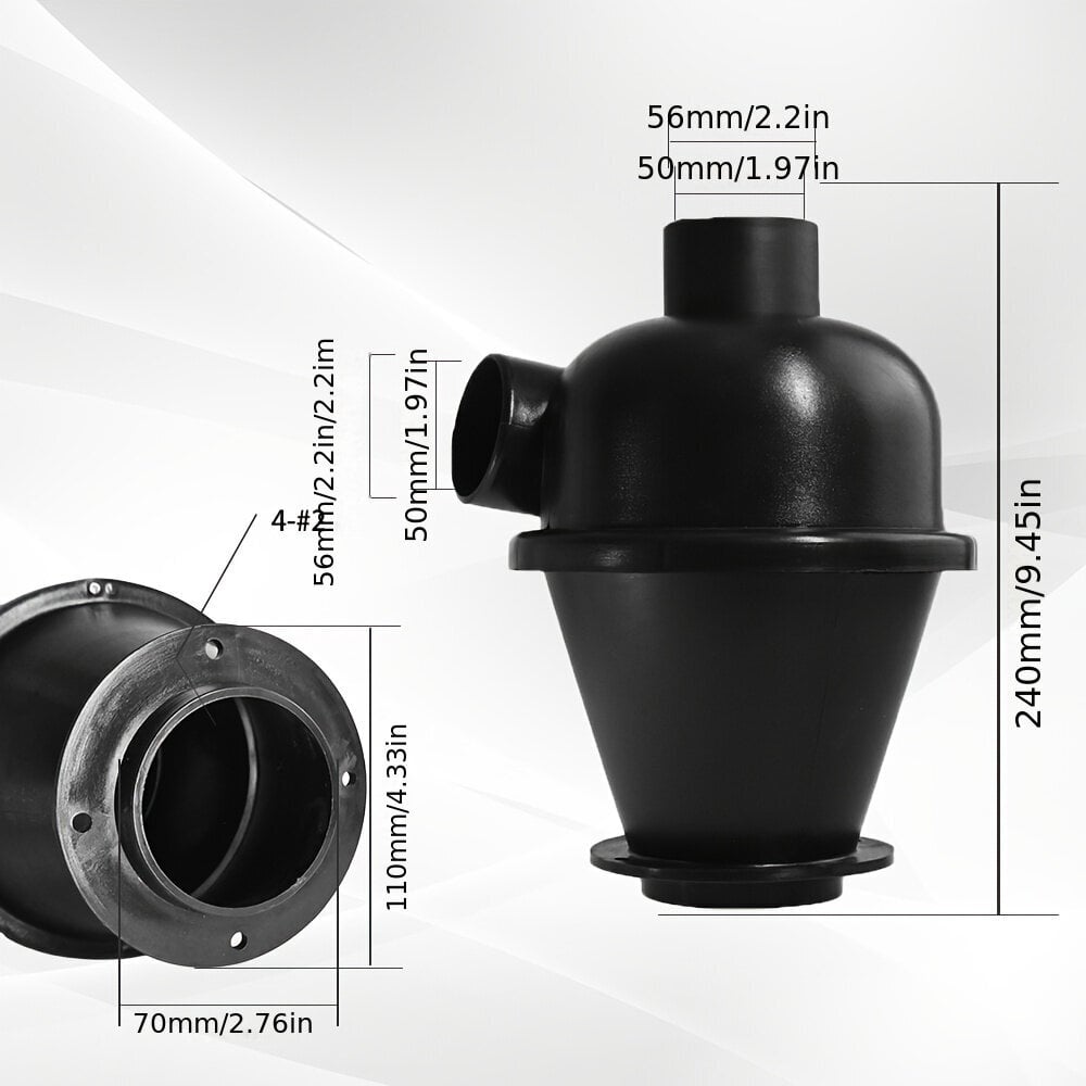 Teollinen Sykloni Pölynkerääjä: Yhden osan Erotin Puuntyöstöön - Turboahdettu Kotelopölynimuri Laippapohjalla - 99% Pölyn ja Jätteen Poisto - Sopii Märkä-/Kuivakauppaimureille hinta ja tiedot | Ompelutarvikkeet | hobbyhall.fi