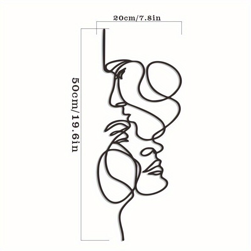 Kodin Metalli Taide Seinäkoriste Abstraktio Kasvoviiva Rauta Taidetta hinta ja tiedot | Ompelutarvikkeet | hobbyhall.fi