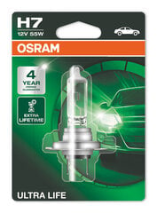 Polttimot Osram Ultra Life H7, PX26D, 1 kpl hinta ja tiedot | Osram Sähköosat ja tarvikkeet | hobbyhall.fi