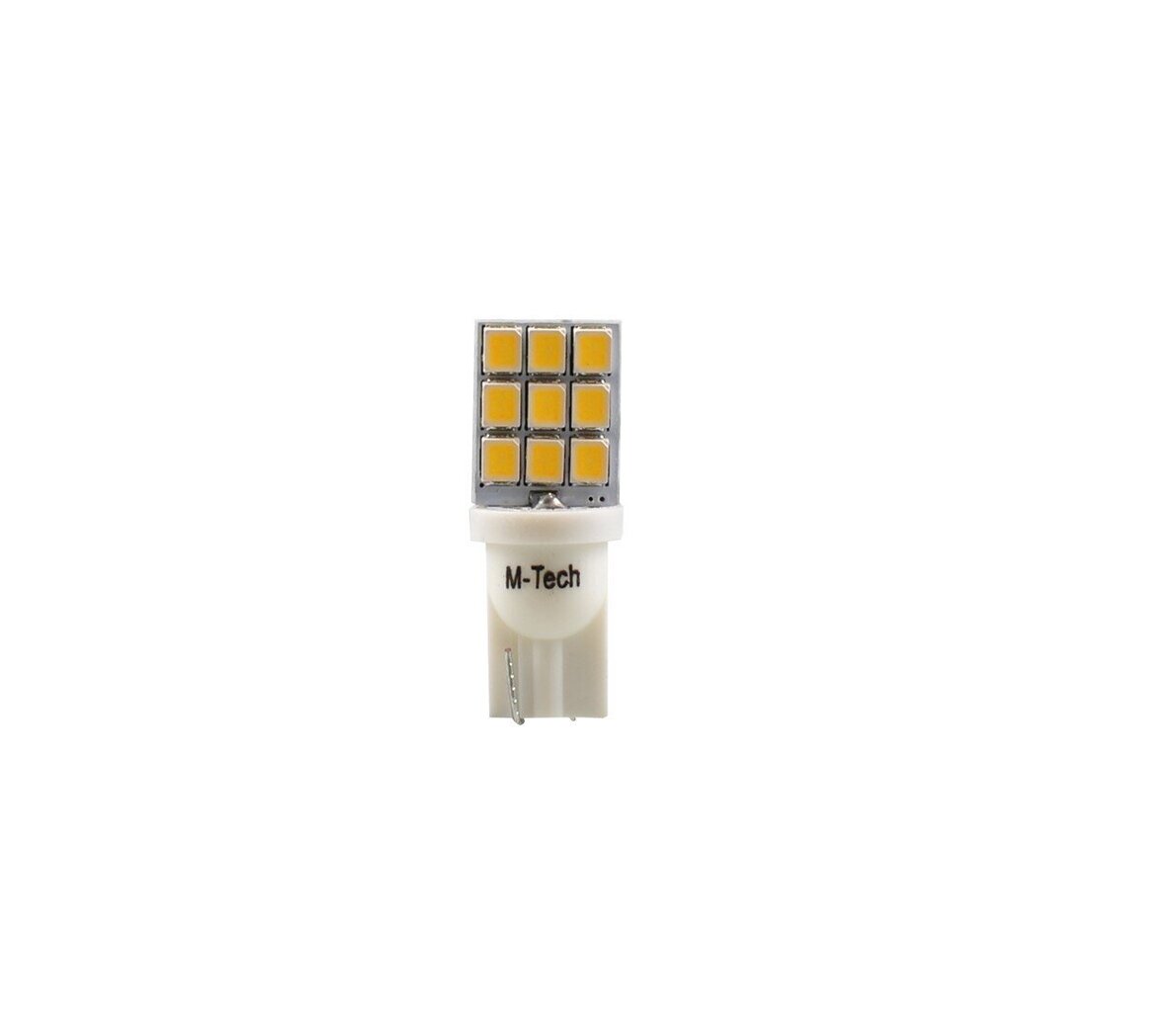 LED lamppu M Tech LB021W W5W T10 12V, 2 kpl hinta ja tiedot | Polttimot | hobbyhall.fi