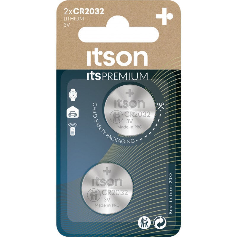 itson itsPREMIUM paristot CR2032IT/2BP hinta ja tiedot | Paristot | hobbyhall.fi