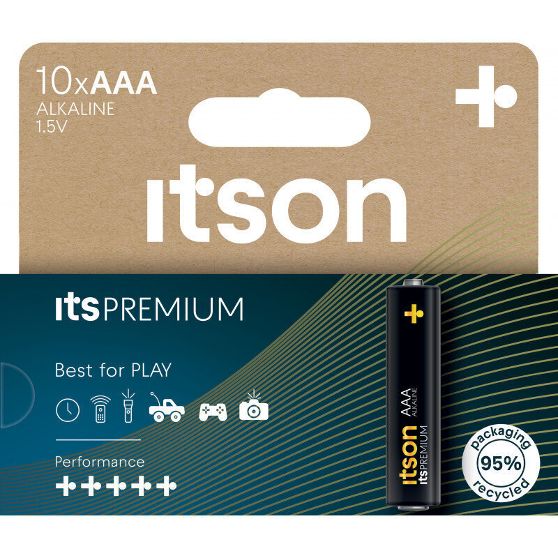 itson itsPREMIUM paristot Alkaline LR03IPR/10HH hinta ja tiedot | Paristot | hobbyhall.fi