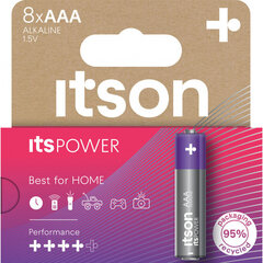 itson itsPOWER paristot Alkaline LR03IPO/8HH hinta ja tiedot | Paristot | hobbyhall.fi