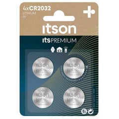 itson itsPREMIUM paristot CR2032IT/4BP hinta ja tiedot | Paristot | hobbyhall.fi