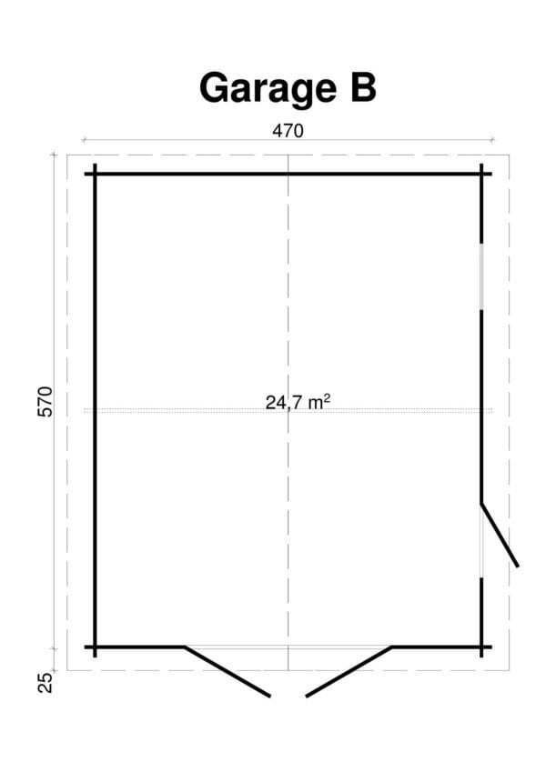 Autotalli B 70mm, ovi- ja ikkuna tuplalasilla hinta ja tiedot | Piharakennukset | hobbyhall.fi