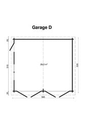 Autotalli D 70mm kahdelle autolle, ovi- ja ikkuna tuplalasilla hinta ja tiedot | Piharakennukset | hobbyhall.fi