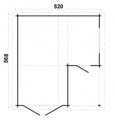 Autotalli Oulu 70mm, ovi- ja ikkuna tuplalasilla hinta ja tiedot | Piharakennukset | hobbyhall.fi