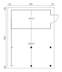 Autotalli Vaasa 70mm, ovi- ja ikkuna tuplalasilla hinta ja tiedot | Piharakennukset | hobbyhall.fi