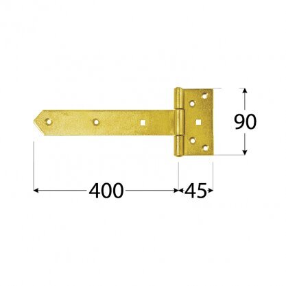 ZB 400 Portin sarana 400x45x90x3,0 mm hinta ja tiedot | Oven saranat ja lisävarusteet | hobbyhall.fi