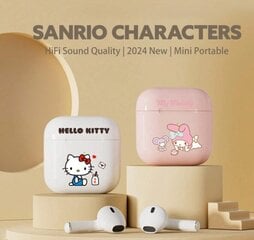 Sanrio Kuulokkeet EJ-116 Hello Kitty, valkoinen hinta ja tiedot | Kuulokkeet | hobbyhall.fi